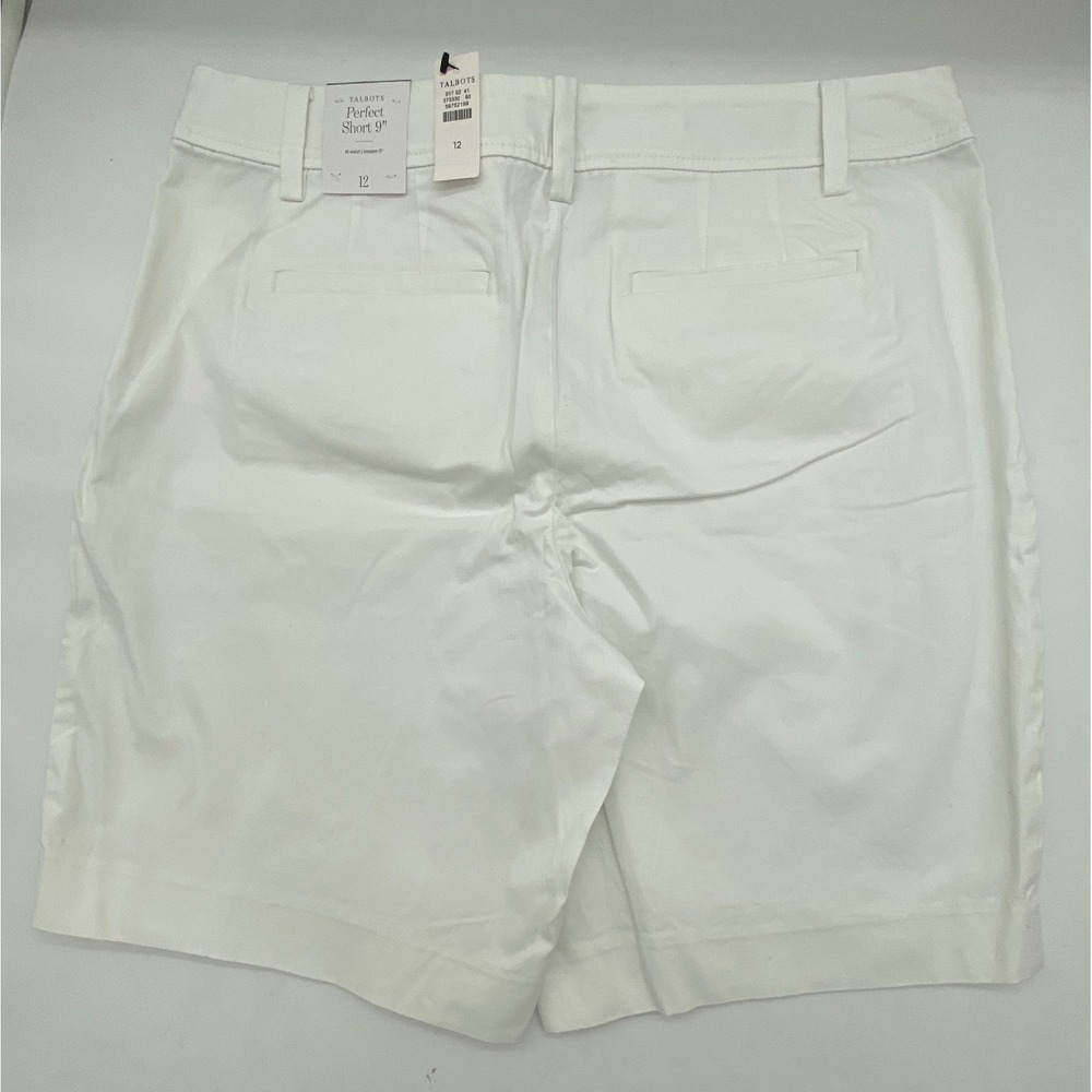 Talbots‎ Perfect Short 9 White Chino Shorts Womens Size 12 NWT 373330